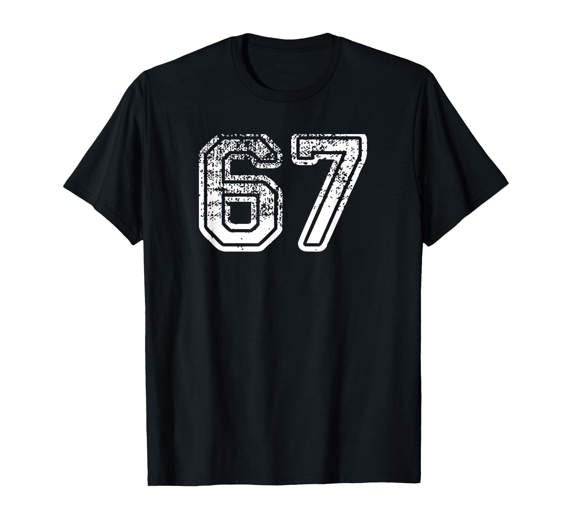 Number 67 Baseball Football Soccer T-Shirt - Minimalist Print for Adults - T-Shirt, Sweatshirt, Hoodie