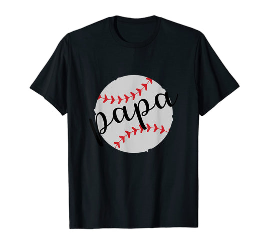 Baseball Papa Father Funny Dad Husband T-Shirt - Minimalist Print Unisex - T-Shirt, Sweatshirt, Hoodie