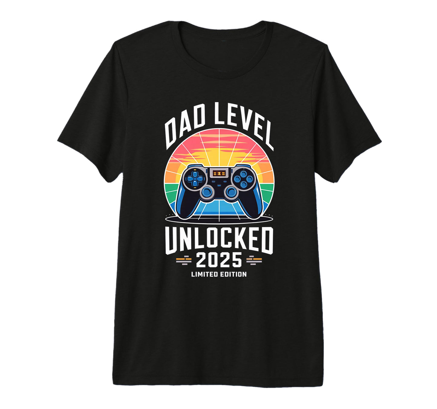 Dad Level Unlocked 2025 Gamer Dad Tri T-Shirt - Graphic Print Men Women - T-Shirt, Sweatshirt, Hoodie