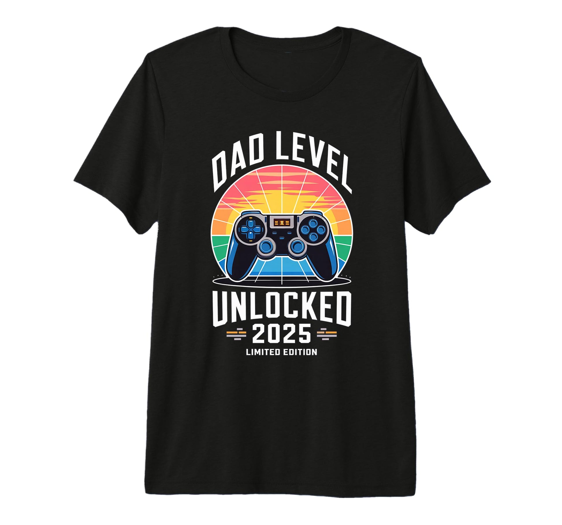 Dad Level Unlocked 2025 Gamer Dad Tri T-Shirt - Graphic Print Men Women - T-Shirt, Sweatshirt, Hoodie