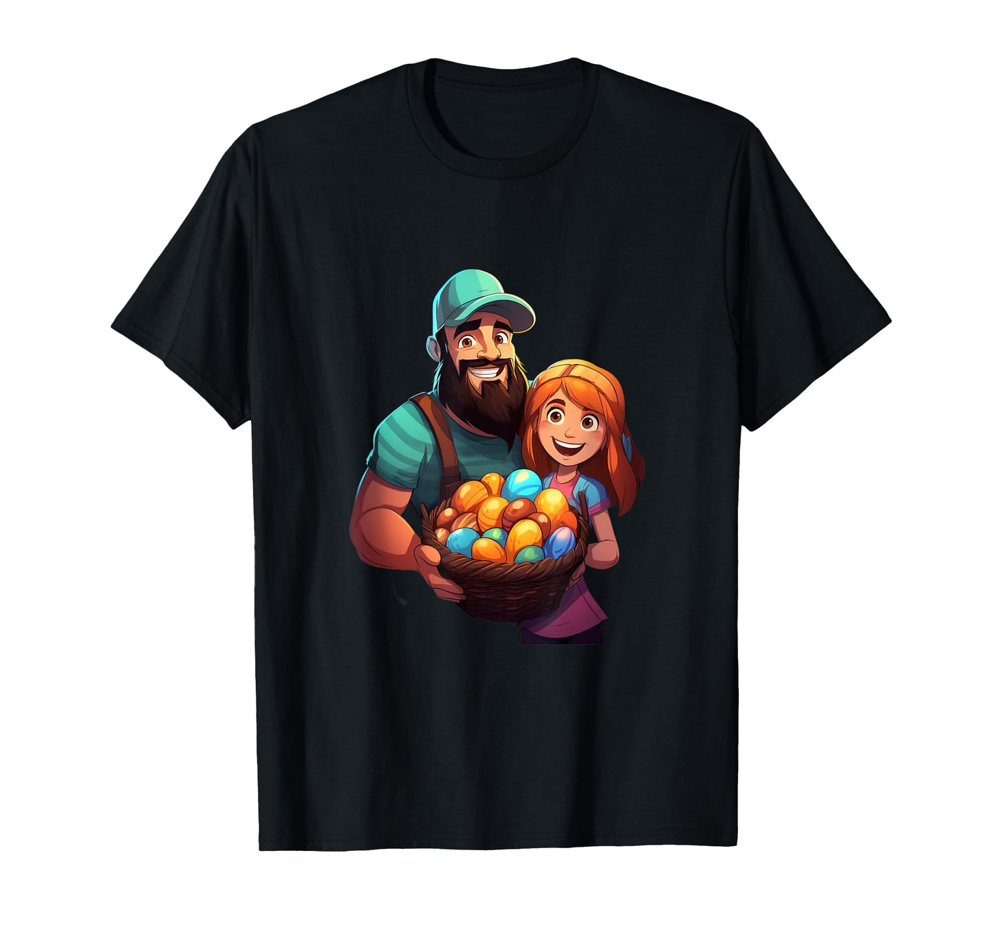 Easter Day Father Dad Daughter Easter T-Shirt - Graphic Print Men Women - T-Shirt, Sweatshirt, Hoodie