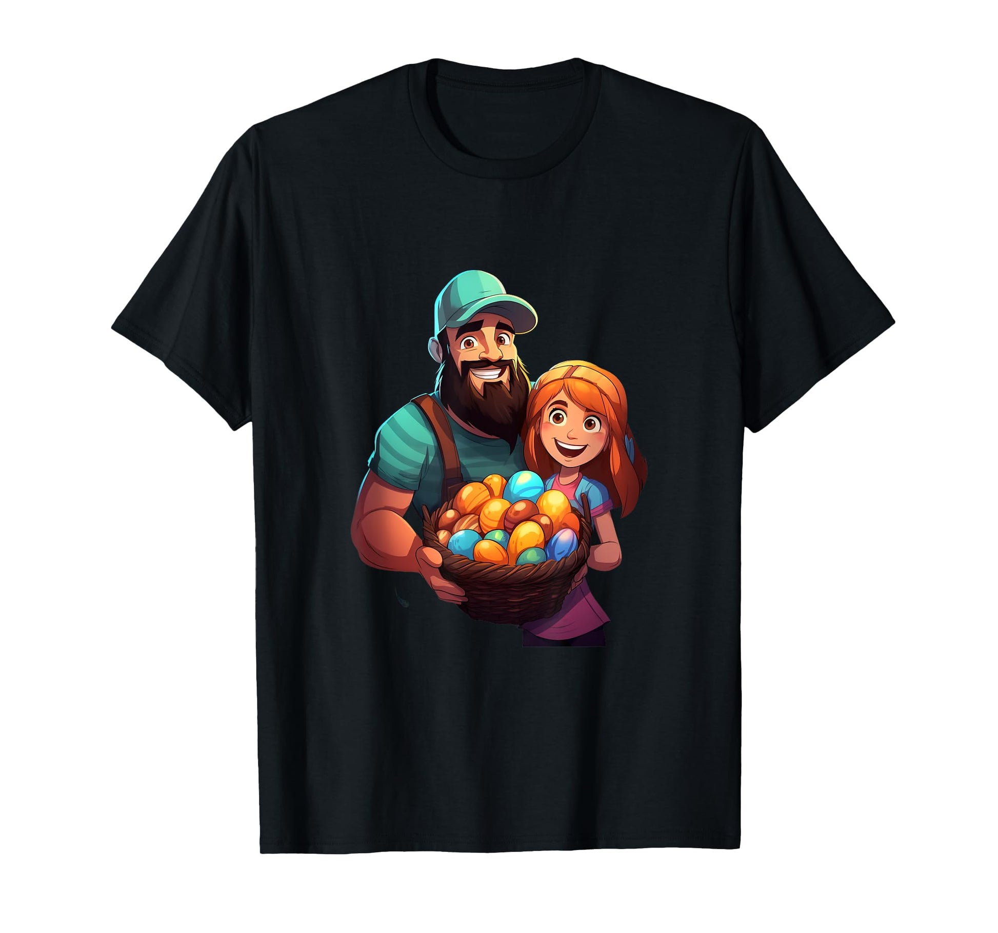 Easter Day Father Dad Daughter Easter T-Shirt - Graphic Print Men Women - T-Shirt, Sweatshirt, Hoodie