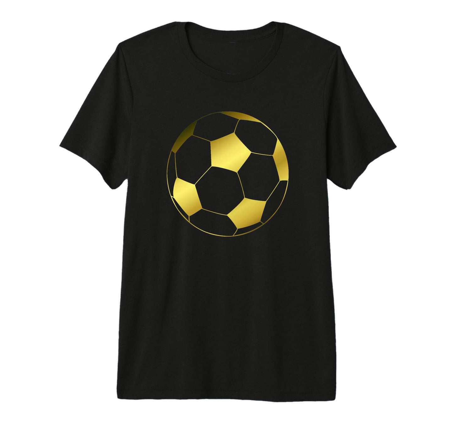 Gold Soccer T-Shirt - Minimalist Print Unisex - T-Shirt, Sweatshirt, Hoodie