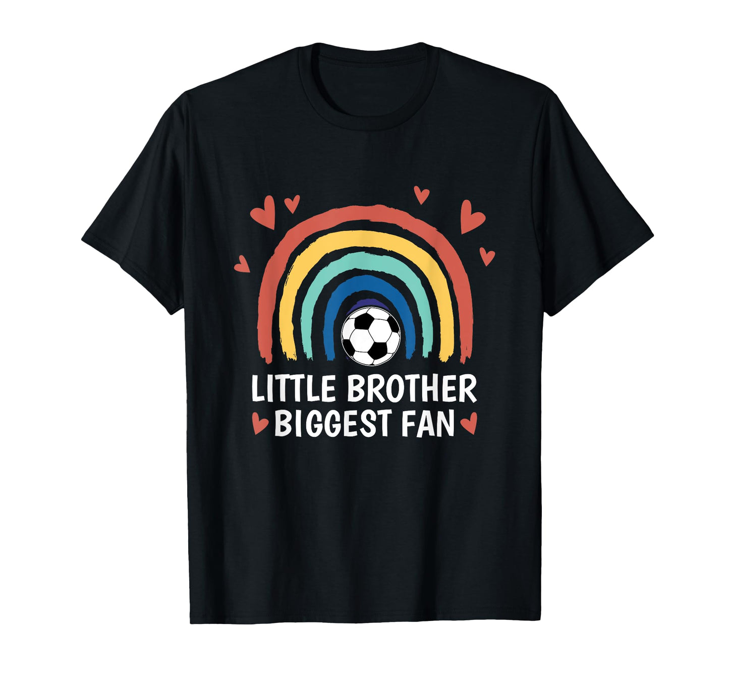 Little Brother Biggest Fan Soccer T-Shirt - Custom Art Print for Adults - T-Shirt, Sweatshirt, Hoodie