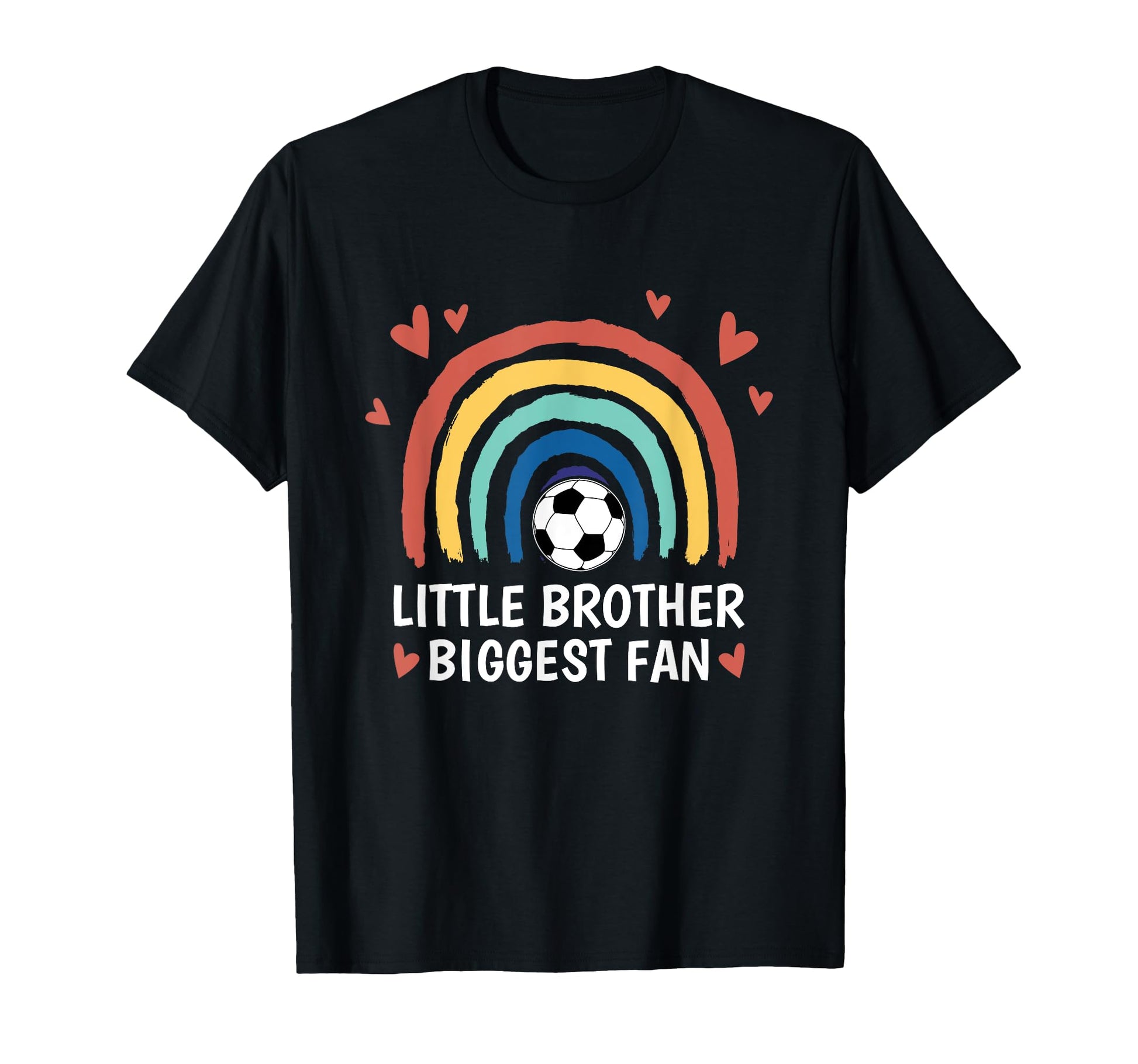 Little Brother Biggest Fan Soccer T-Shirt - Custom Art Print for Adults - T-Shirt, Sweatshirt, Hoodie