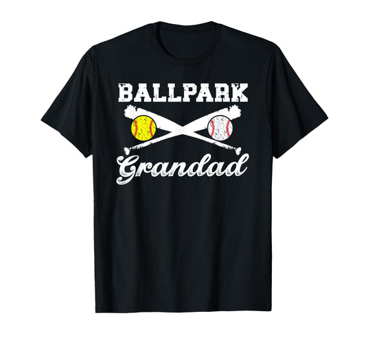 Ballpark Grandad Softball Baseball T-Shirt - Aesthetic Graphic for Adults - T-Shirt, Sweatshirt, Hoodie