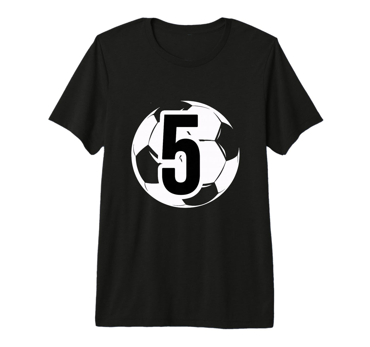 5 Soccer Birthday Gift Soccer Fan Sports T-Shirt - Trendy Graphic Unisex - T-Shirt, Sweatshirt, Hoodie