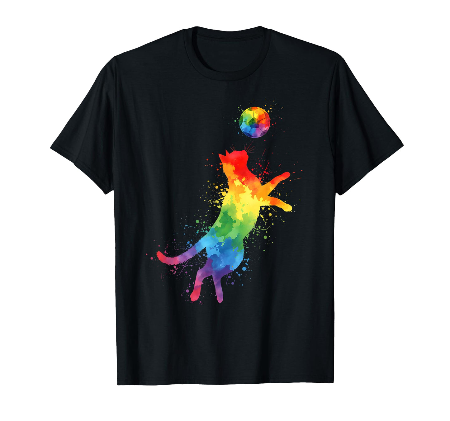 Funny Cat Playing Soccer T-Shirt - Novelty Apparel for Adults - T-Shirt, Sweatshirt, Hoodie