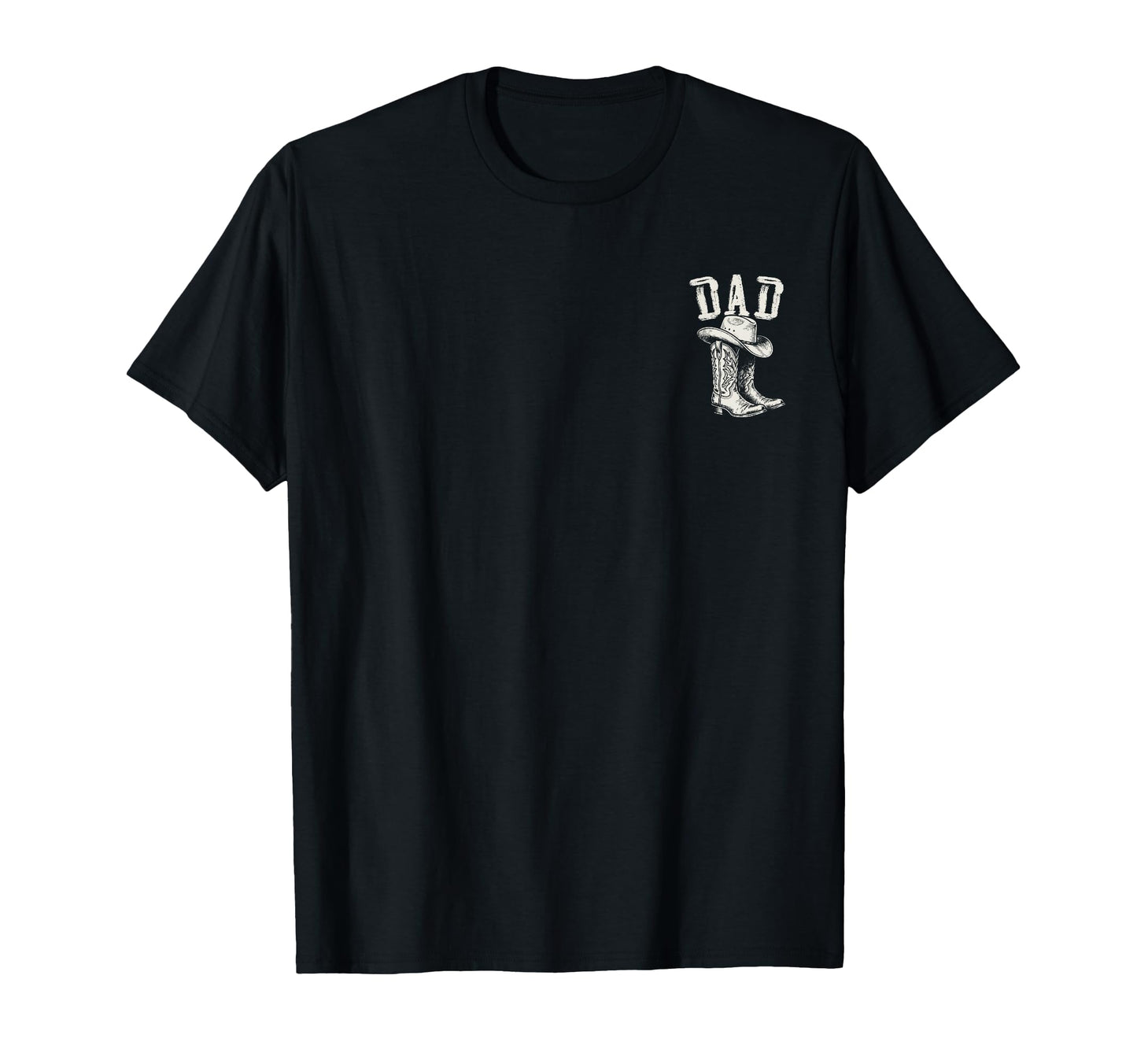 Western Dad Cowboy Boots Fathers Day T-Shirt - Graphic Print for Adults - T-Shirt, Sweatshirt, Hoodie