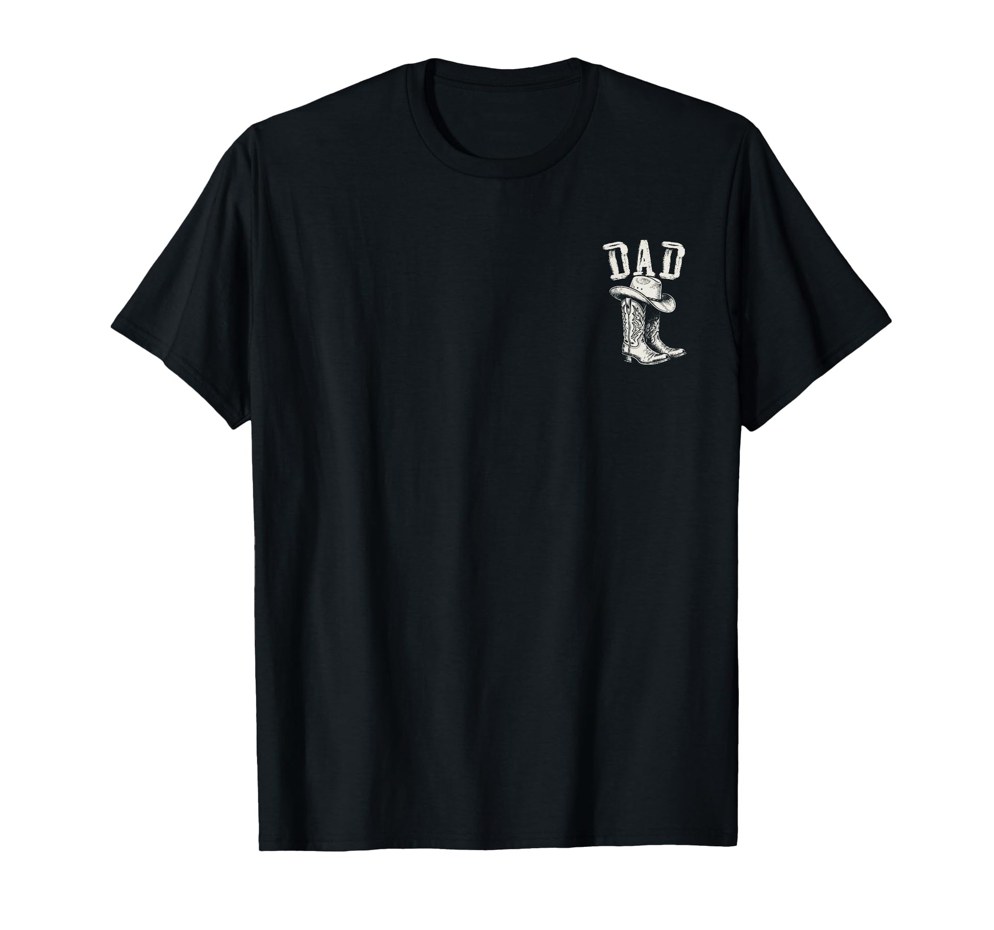 Western Dad Cowboy Boots Fathers Day T-Shirt - Graphic Print for Adults - T-Shirt, Sweatshirt, Hoodie