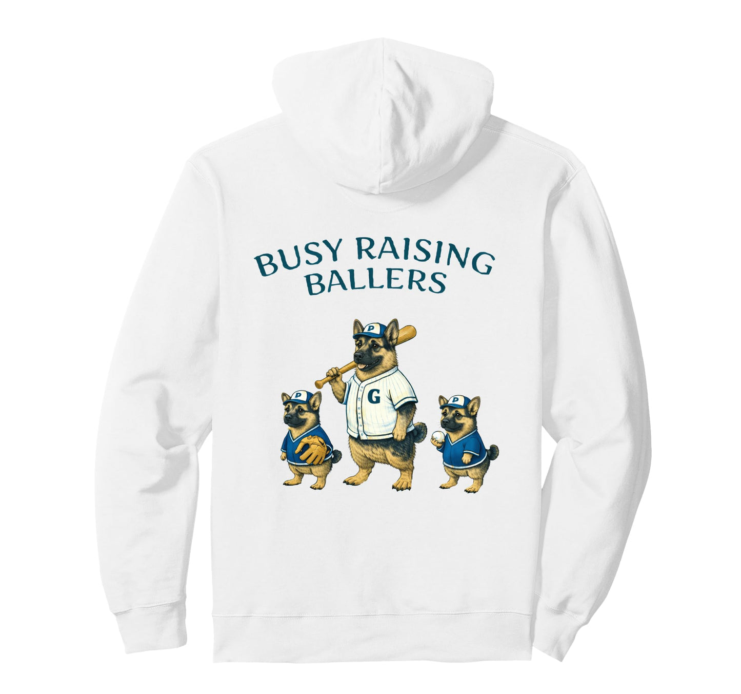 Busy Raising Baller Baseball Softball Mom Hoodie - Minimalist Print Unisex - T-Shirt, Sweatshirt, Hoodie