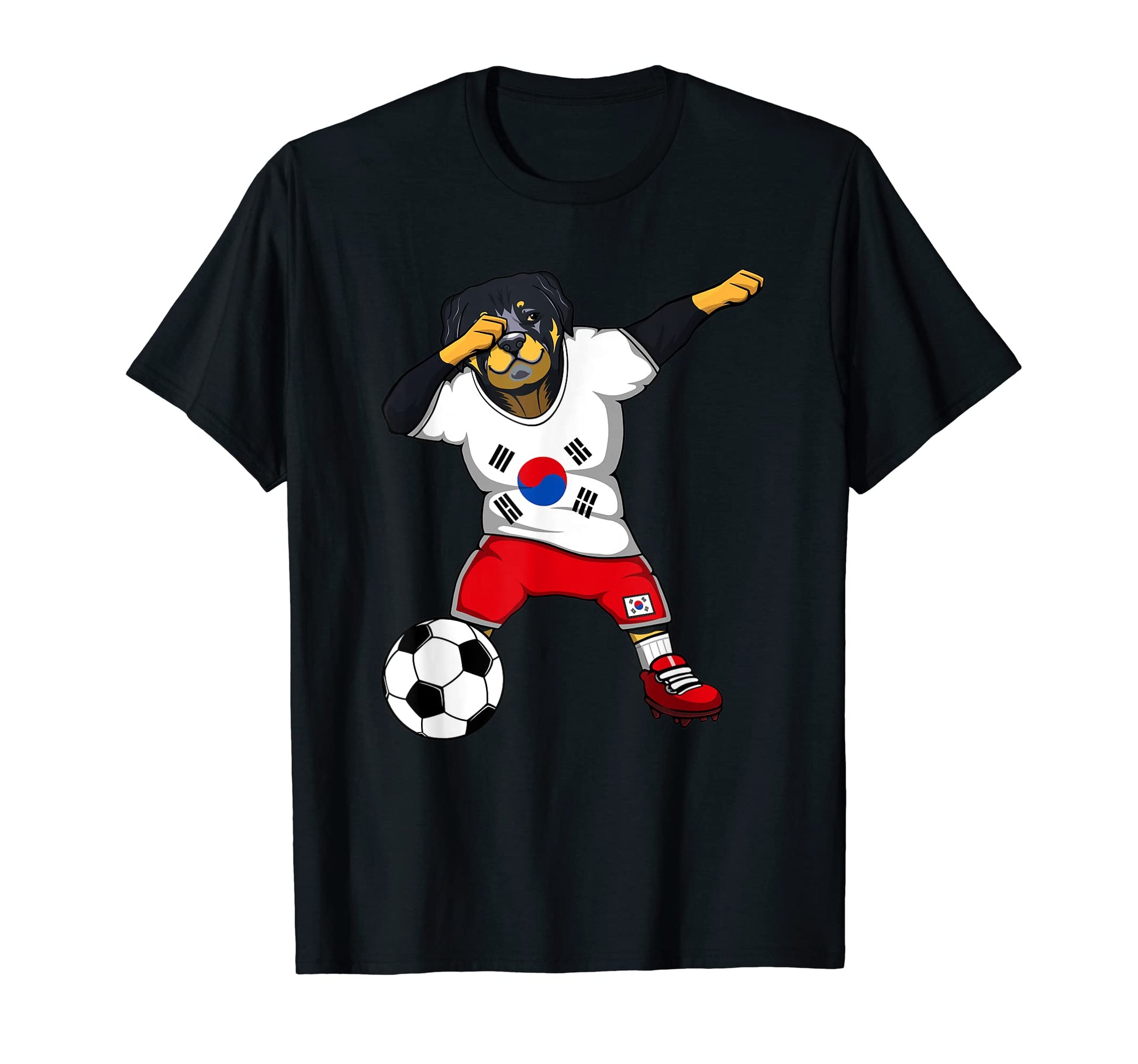 Dabbing Rottweiler South Korea T-Shirt - Casual Everyday Wear for Adults - T-Shirt, Sweatshirt, Hoodie