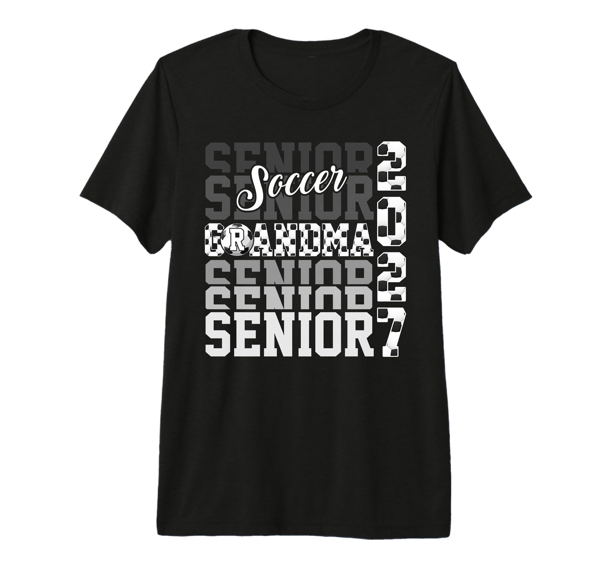 Senior 2027 Soccer Grandma Proud Family T-Shirt - Unique Graphic Unisex - T-Shirt, Sweatshirt, Hoodie