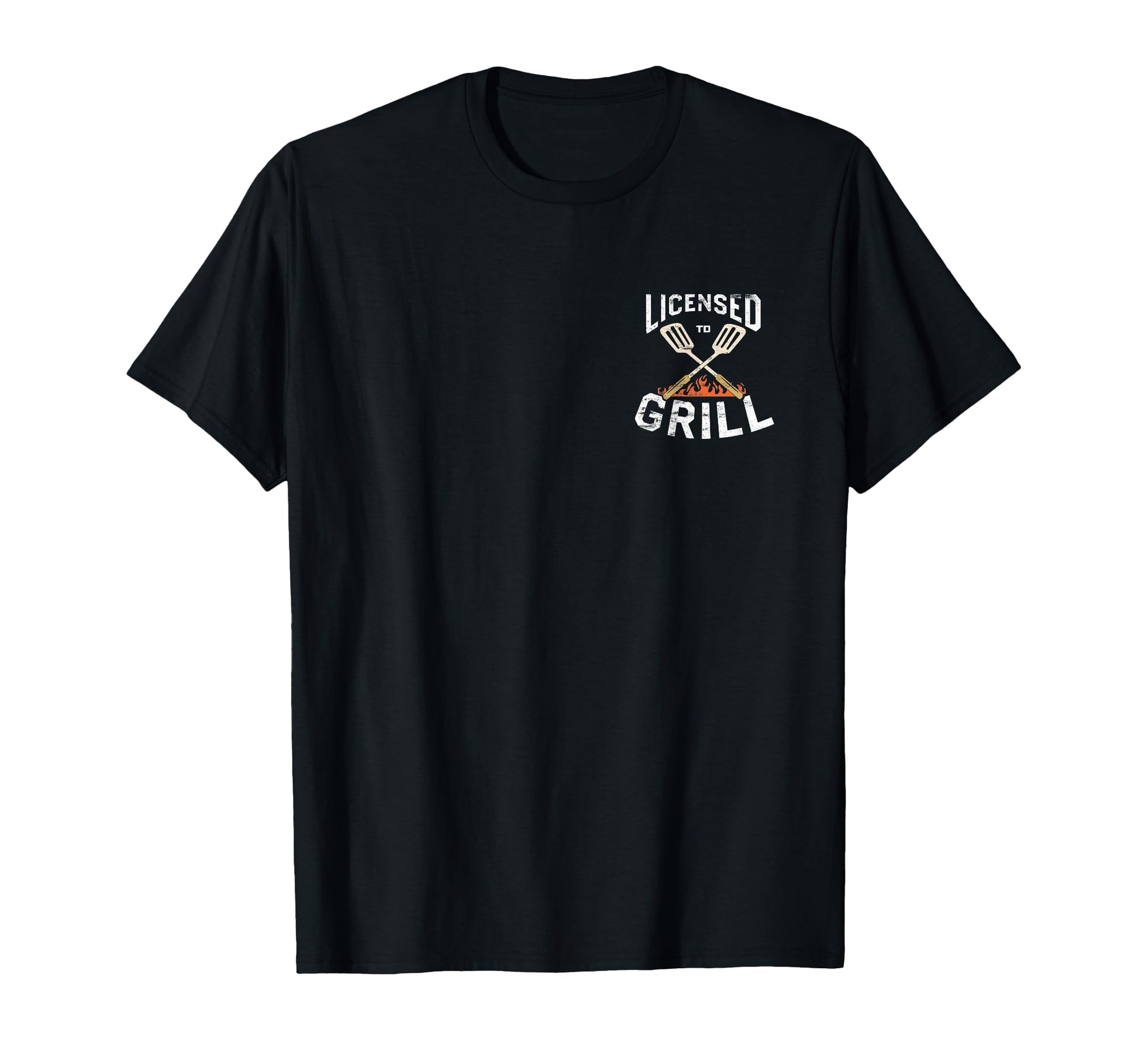 Mens Licensed To Grill Pocket Emblem T-Shirt - Minimalist Print Men Women - T-Shirt, Sweatshirt, Hoodie