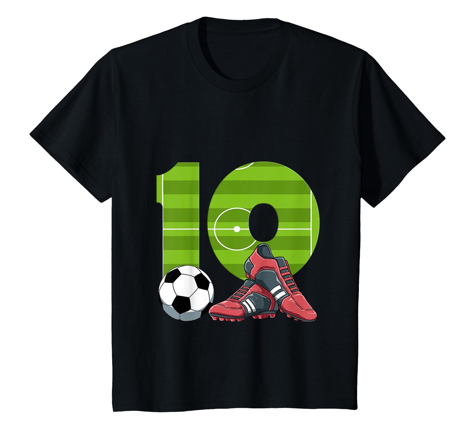 Tenth Birthday Soccer 10 Year Old T-Shirt - Unique Graphic Unisex - T-Shirt, Sweatshirt, Hoodie