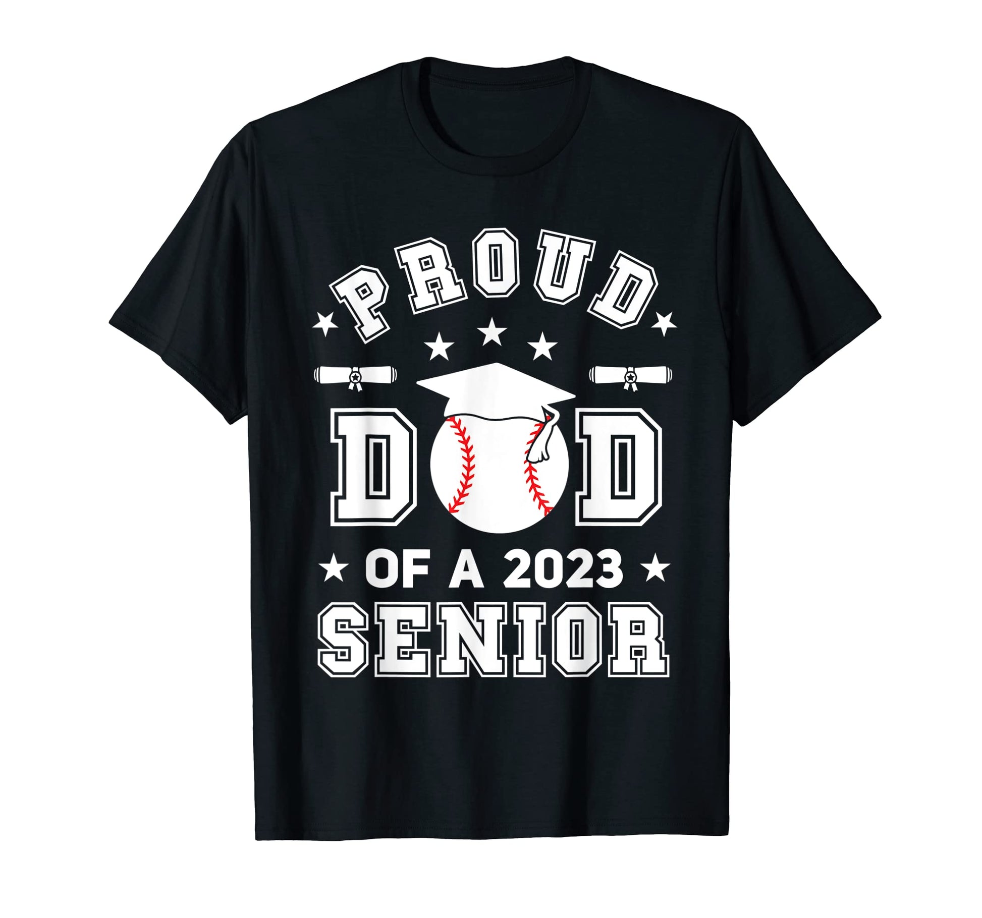 Mens Proud Dad 2023 Senior T-Shirt - Fun Novelty Design for Adults - T-Shirt, Sweatshirt, Hoodie