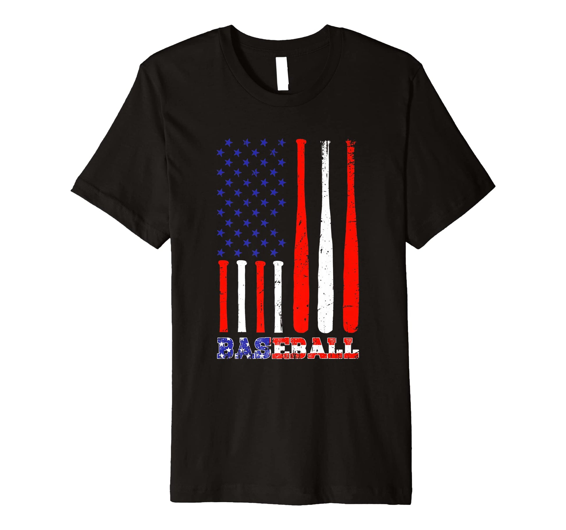 Baseball American Flag Baseball T-Shirt - Streetwear Style for Adults - T-Shirt, Sweatshirt, Hoodie