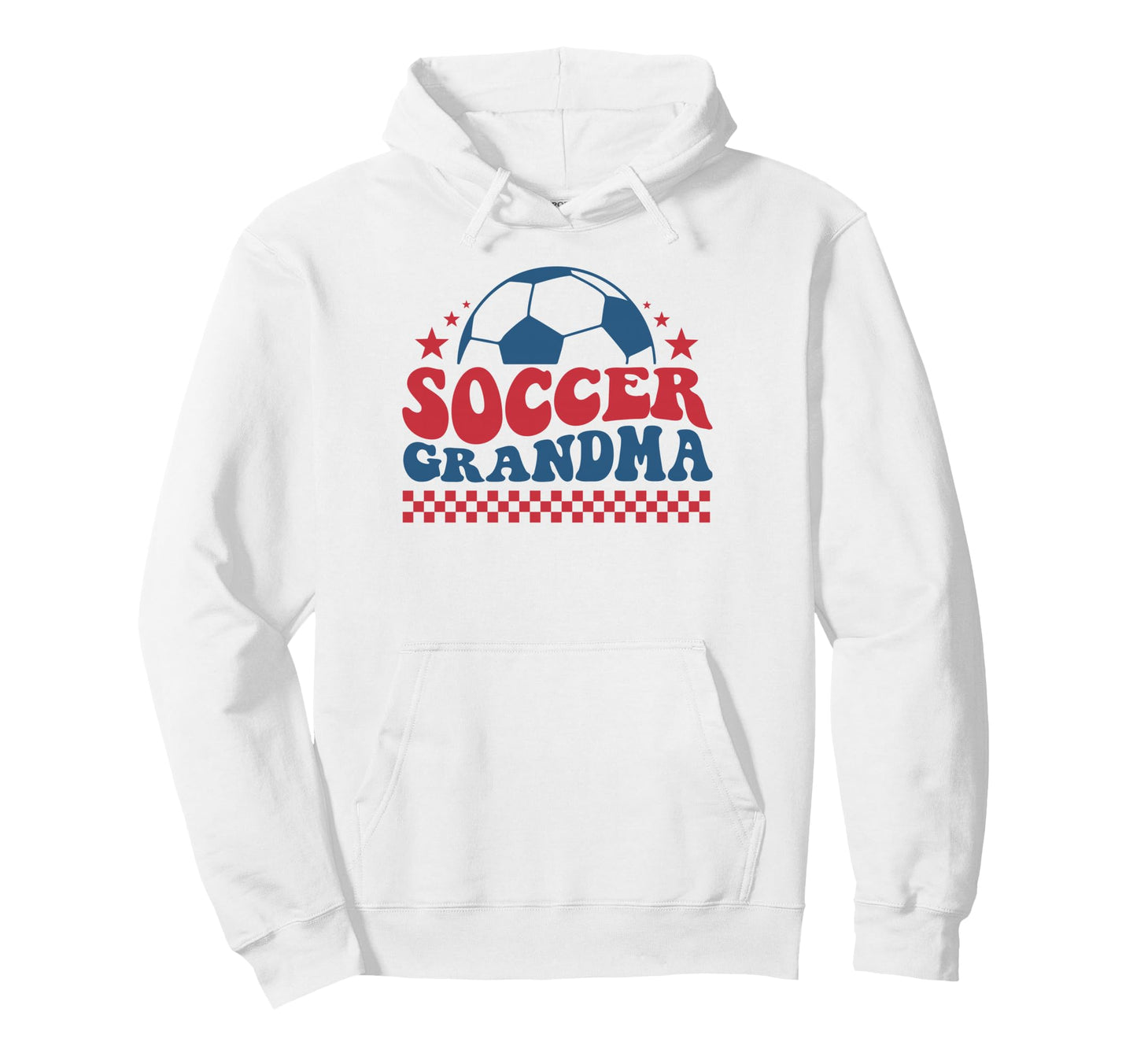 Soccer Grandma Soccer Fan Support Soccer Hoodie - Graphic Print Unisex - T-Shirt, Sweatshirt, Hoodie