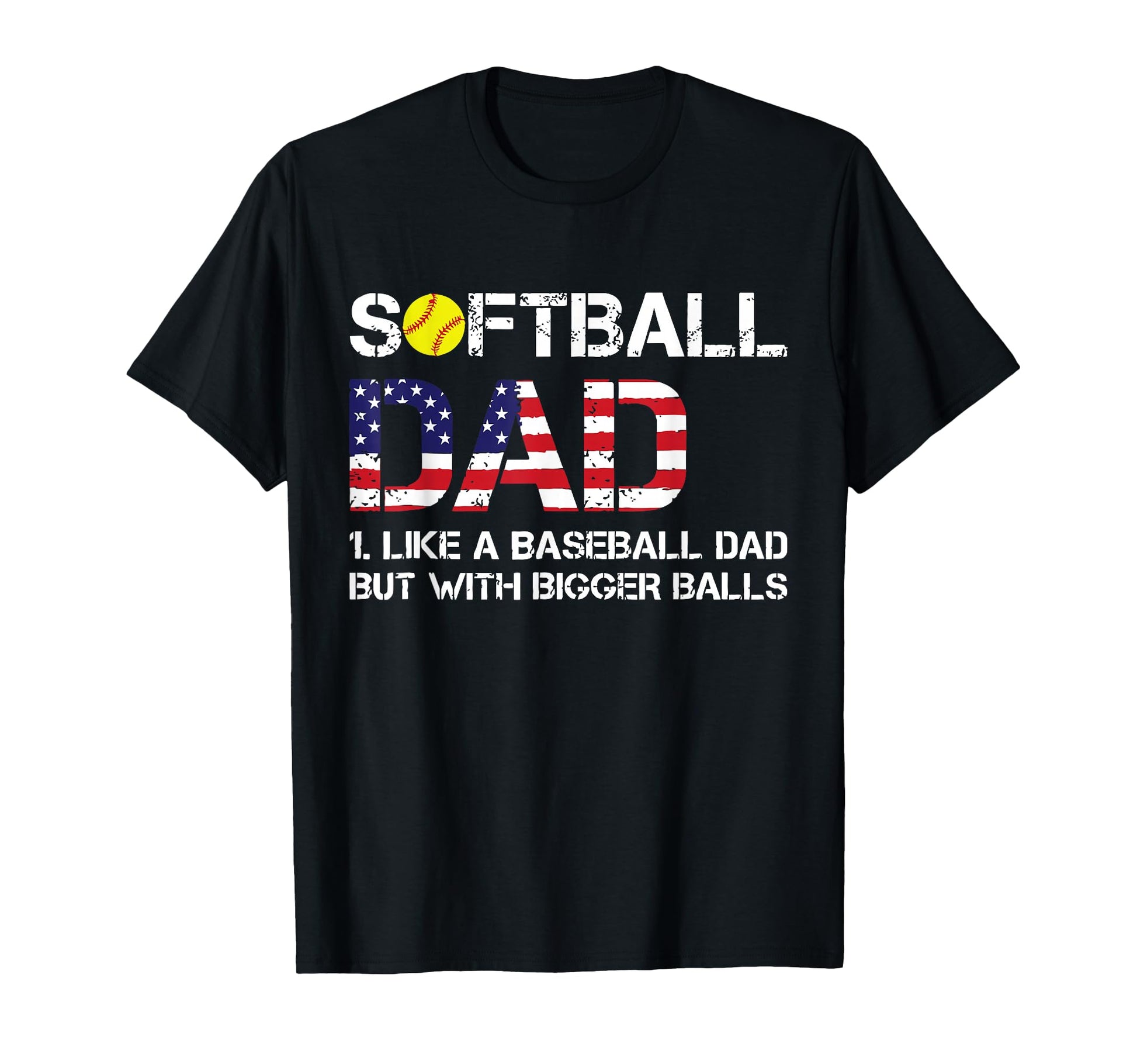 Softball Dad Like Baseball Dad But T-Shirt - Minimalist Print Men Women - T-Shirt, Sweatshirt, Hoodie