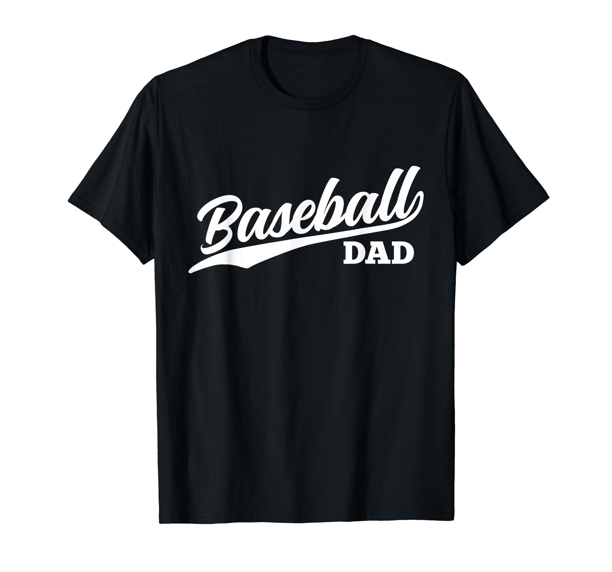Baseball Dad 1970S Cursive Font Dark T-Shirt - Fun Novelty Design Unisex - T-Shirt, Sweatshirt, Hoodie