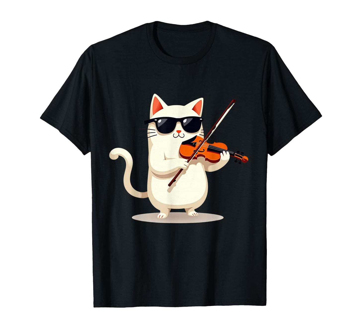 Cat Wearing Sunglasses Playing Violin T-Shirt - Graphic Print Men Women - T-Shirt, Sweatshirt, Hoodie