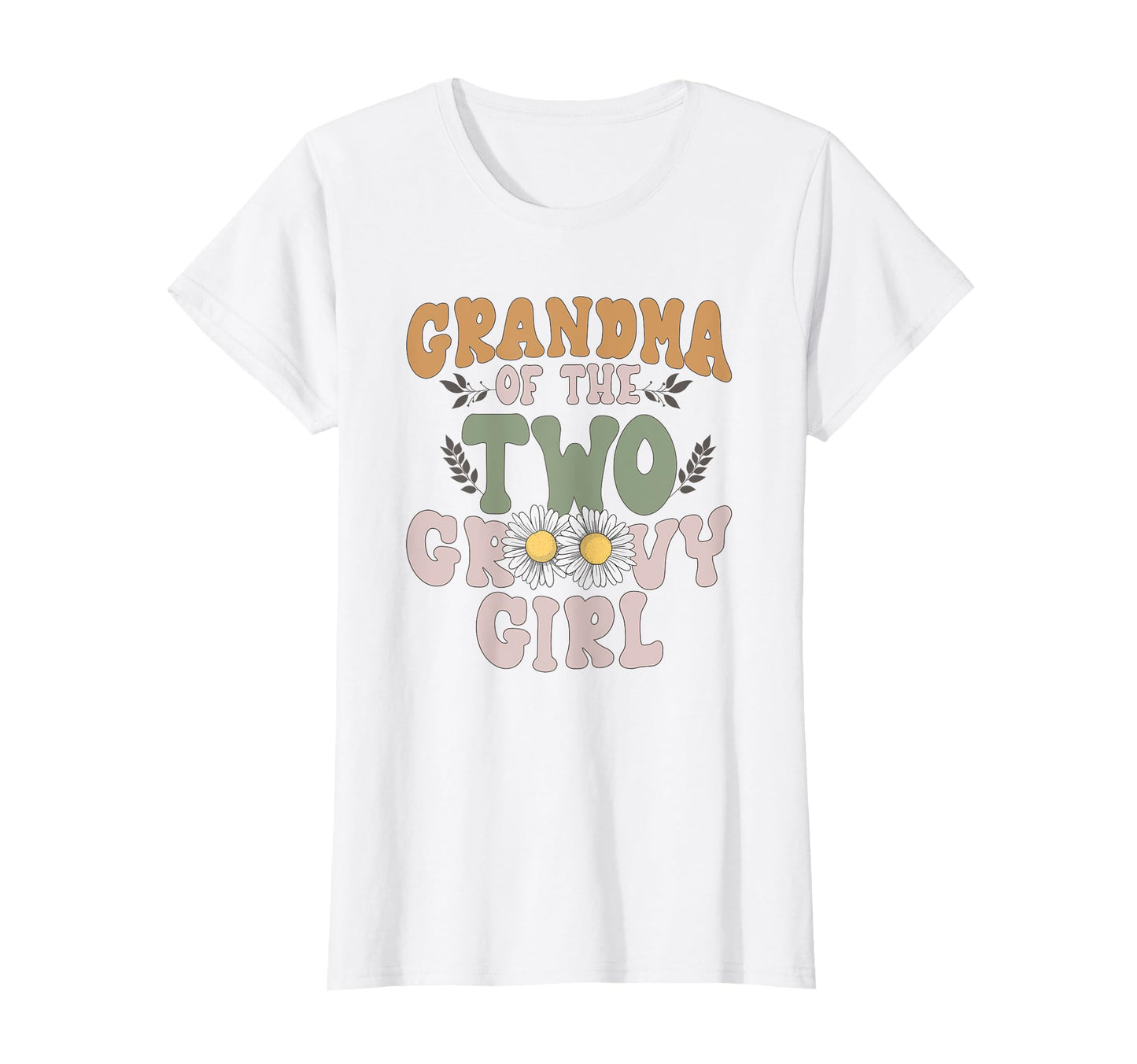 Grandma Second Birthday Two Groovy T-Shirt - Minimalist Print for Adults - T-Shirt, Sweatshirt, Hoodie