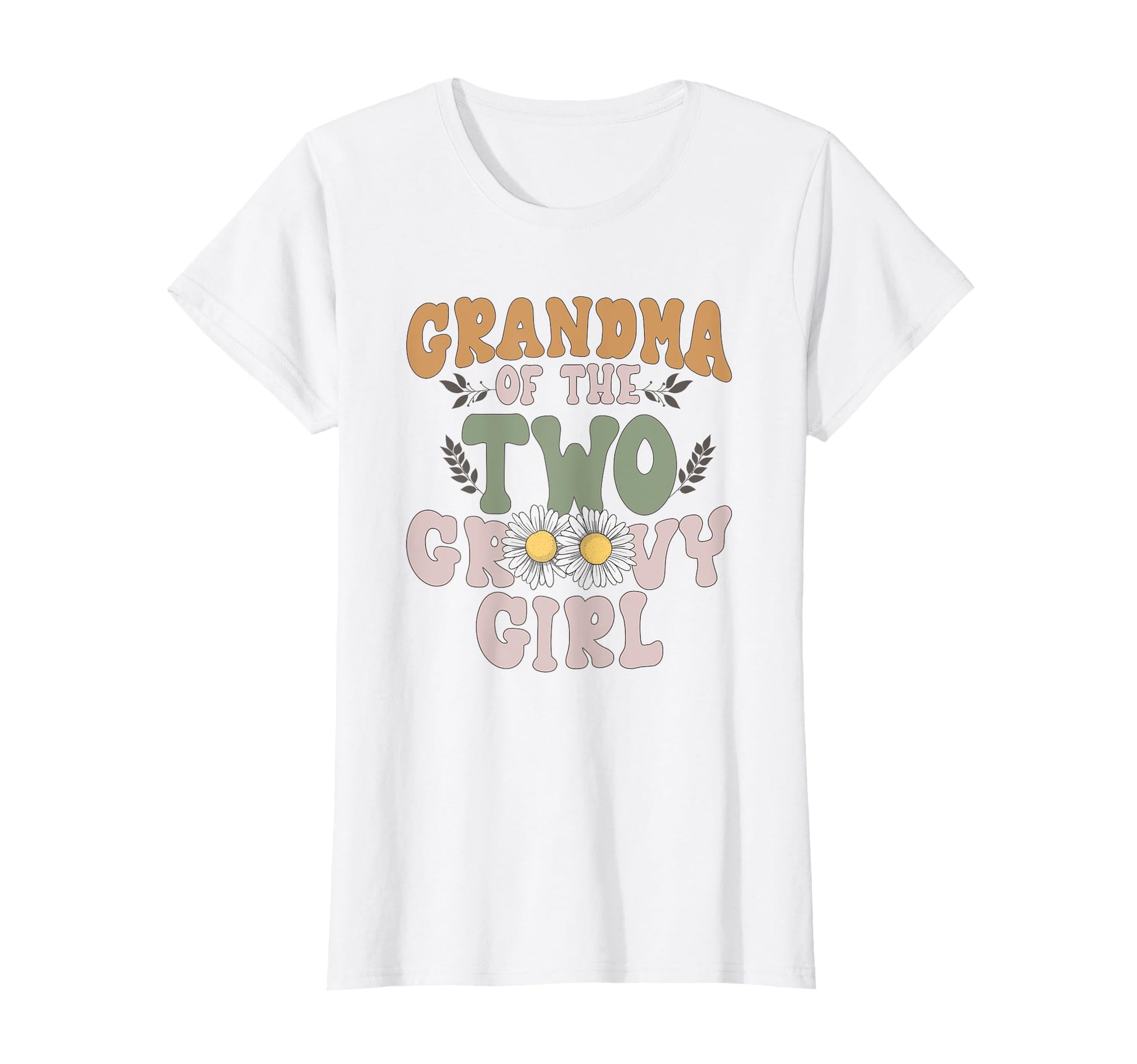 Grandma Second Birthday Two Groovy T-Shirt - Minimalist Print for Adults - T-Shirt, Sweatshirt, Hoodie