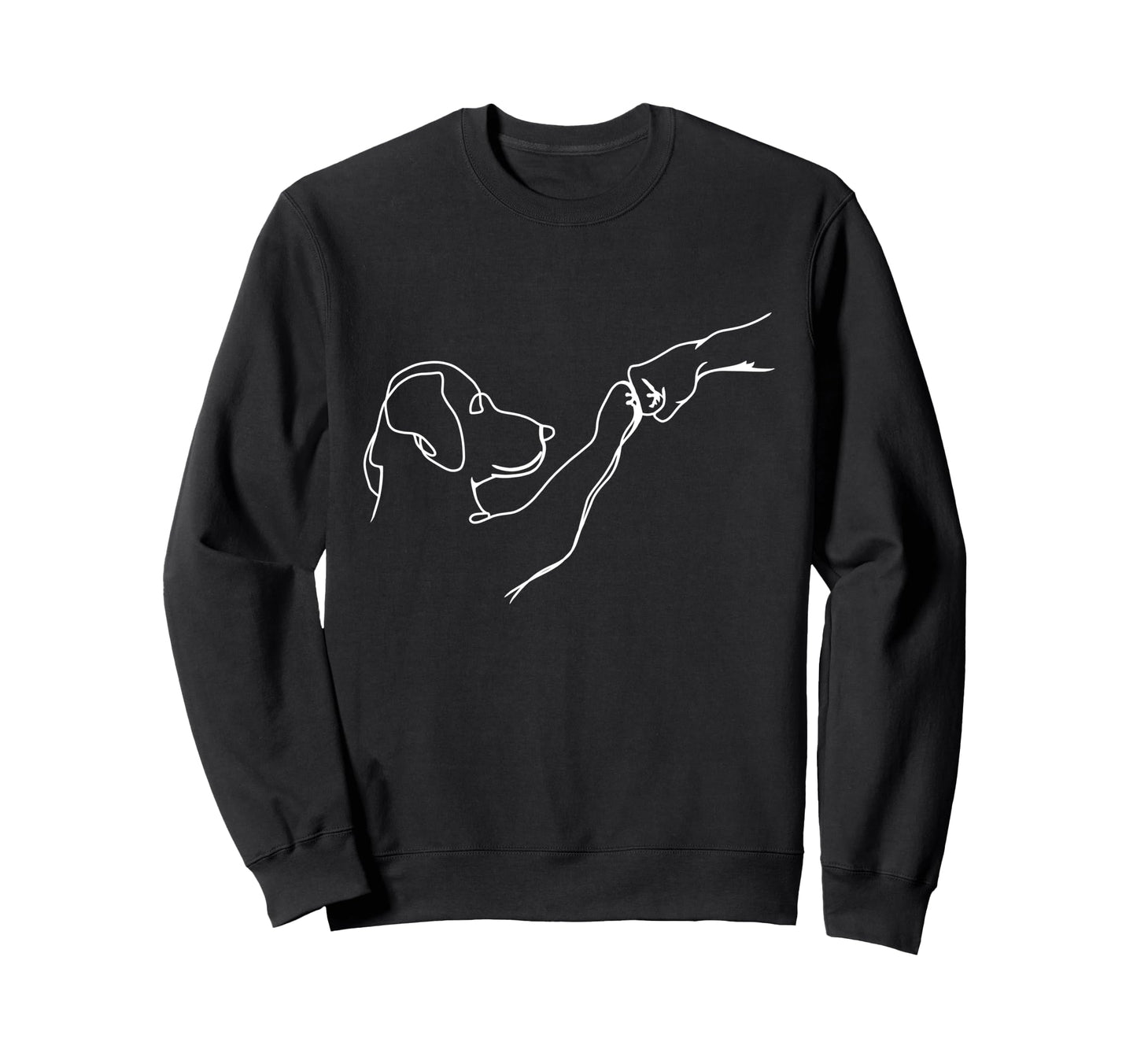 Dog And People Punch Hand Dog Sweatshirt - Custom Art Print Men Women - T-Shirt, Sweatshirt, Hoodie