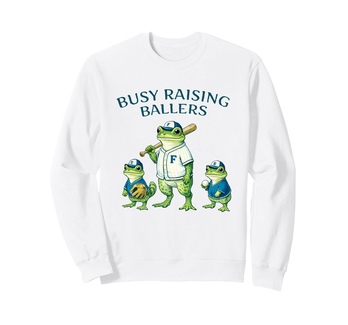 Busy Raising Baller Baseball Sweatshirt - Casual Everyday Wear Men Women - T-Shirt, Sweatshirt, Hoodie