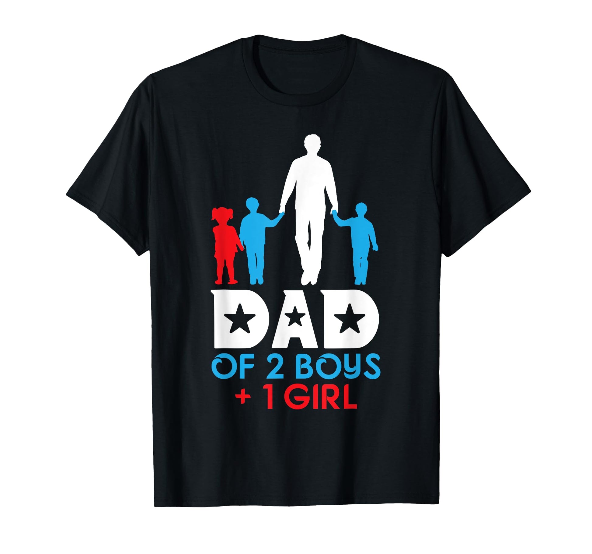 Father Children Walking Together Dad Two T-Shirt - Minimalist Print Unisex - T-Shirt, Sweatshirt, Hoodie