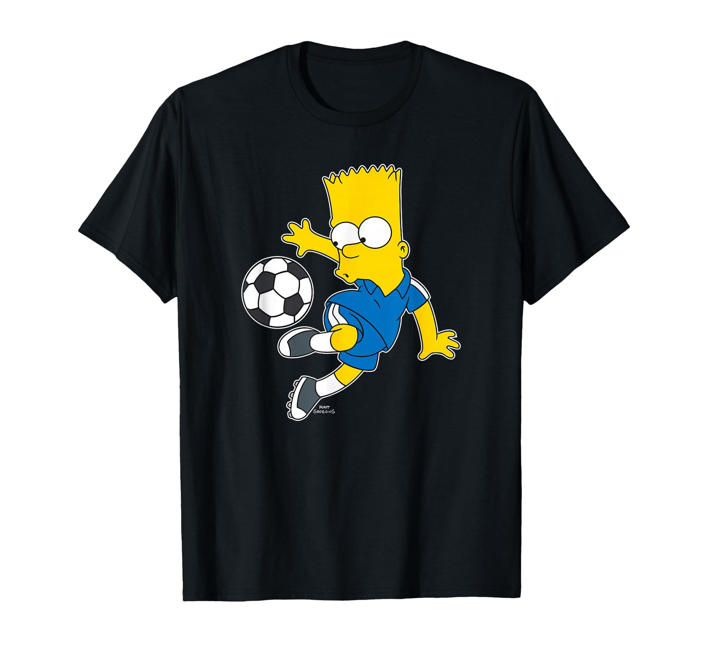 Simpsons Bart Simpson Soccer Ball Kick Up T-Shirt - Novelty Apparel Unisex - T-Shirt, Sweatshirt, Hoodie