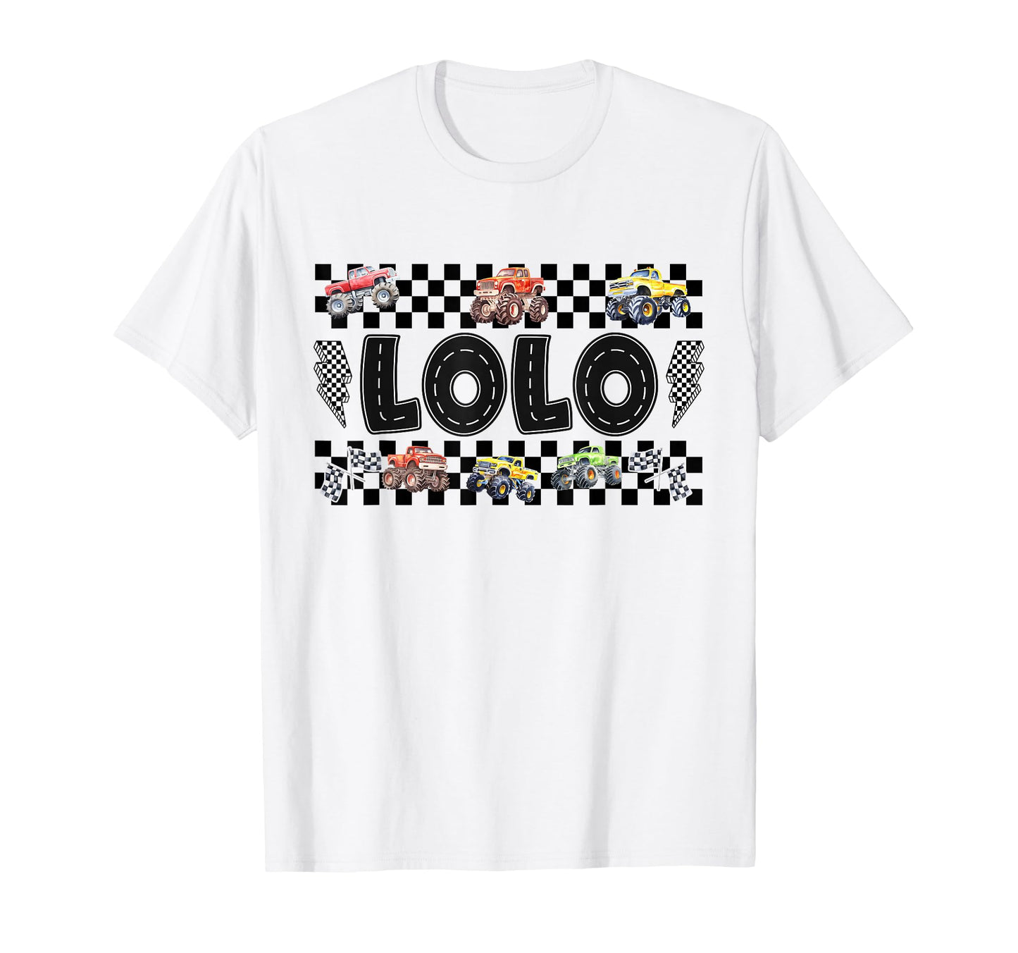 Lolo Monster Truck Family Crew Birthday T-Shirt - Novelty Apparel Unisex - T-Shirt, Sweatshirt, Hoodie