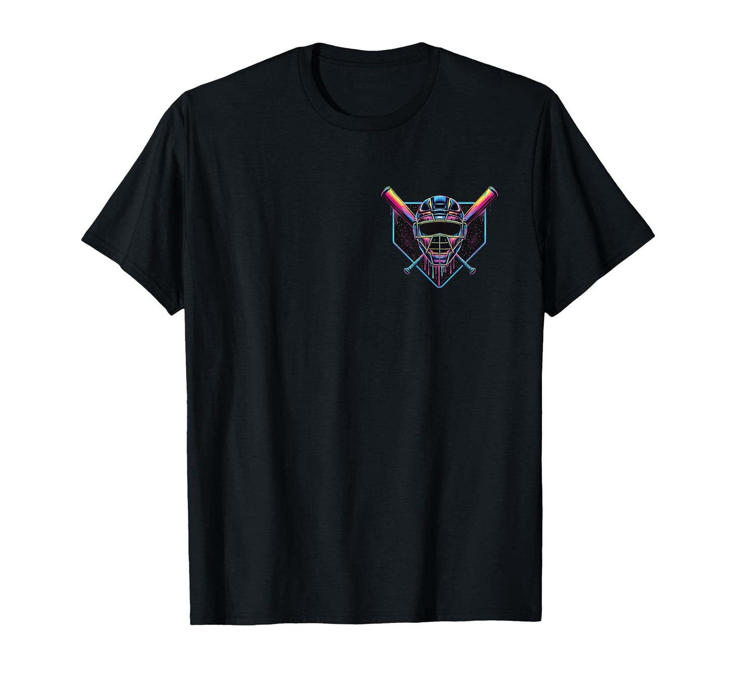 Dripping Baseball Catcher Mask T-Shirt - Casual Everyday Wear Unisex - T-Shirt, Sweatshirt, Hoodie