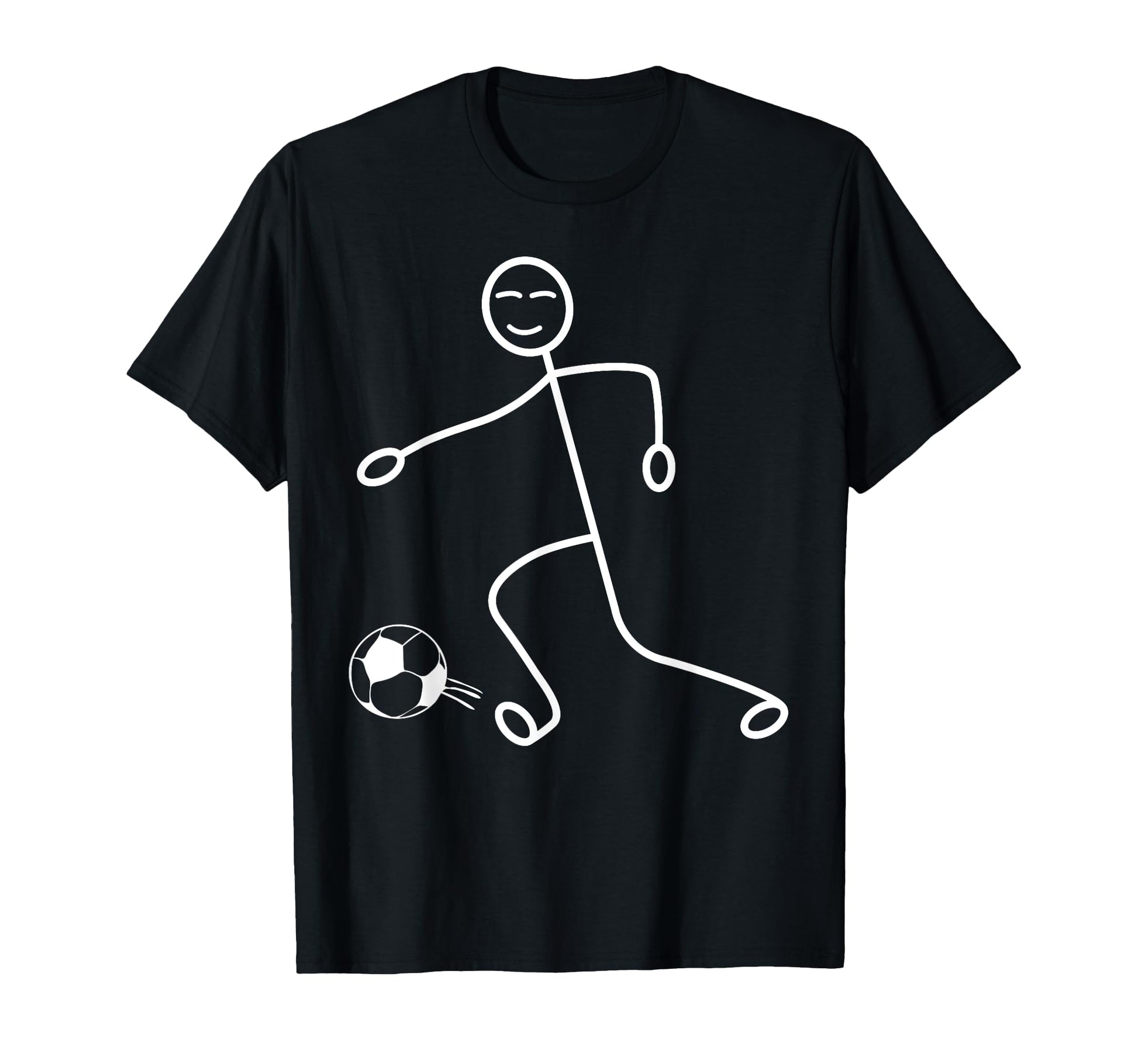 Soccer Stick Figure Soccer Player Funny T-Shirt - Unique Graphic Unisex - T-Shirt, Sweatshirt, Hoodie