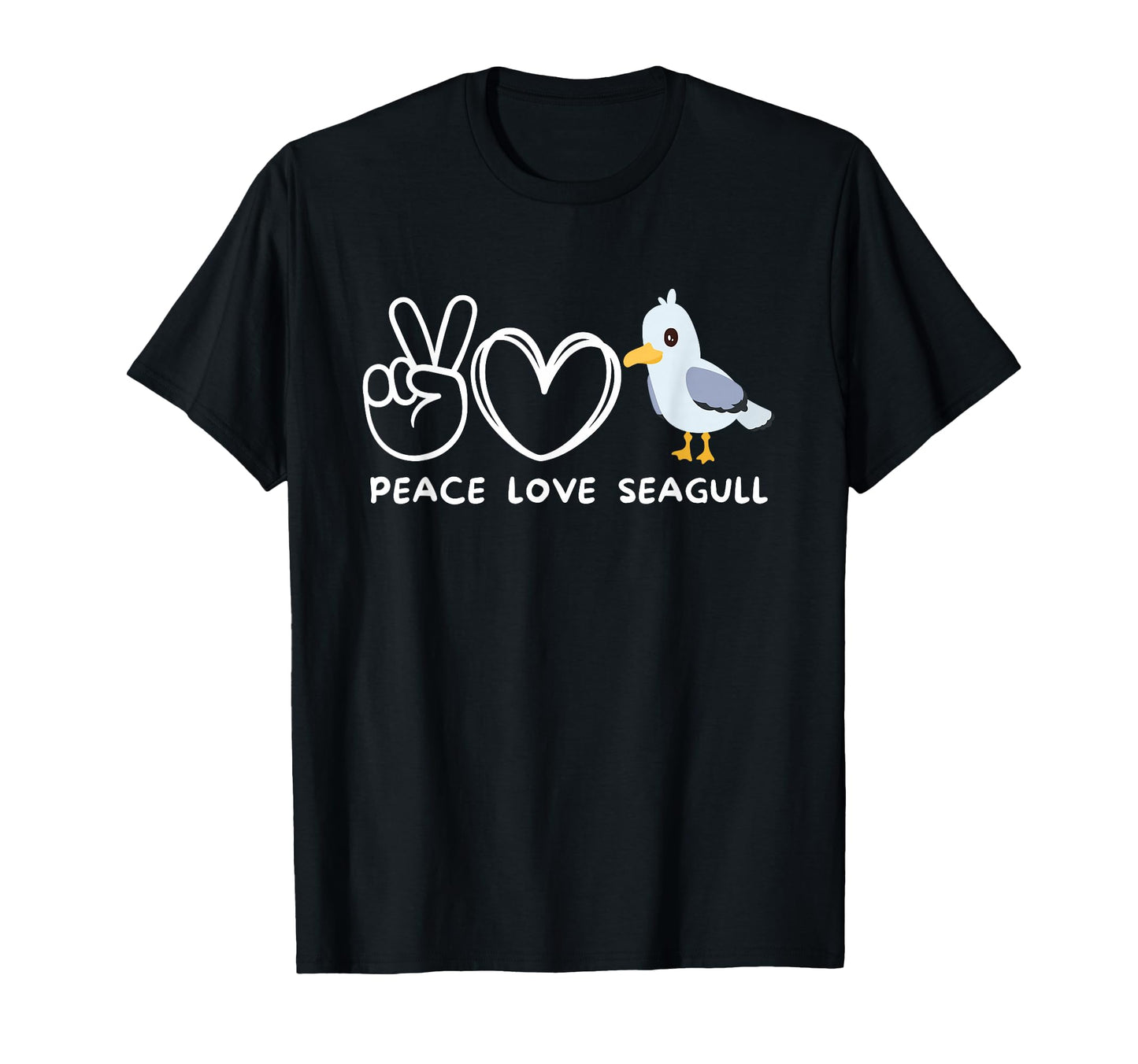 Peace Love Seagulls Seagulls Lover Bird T-Shirt - Trendy Graphic Unisex - T-Shirt, Sweatshirt, Hoodie