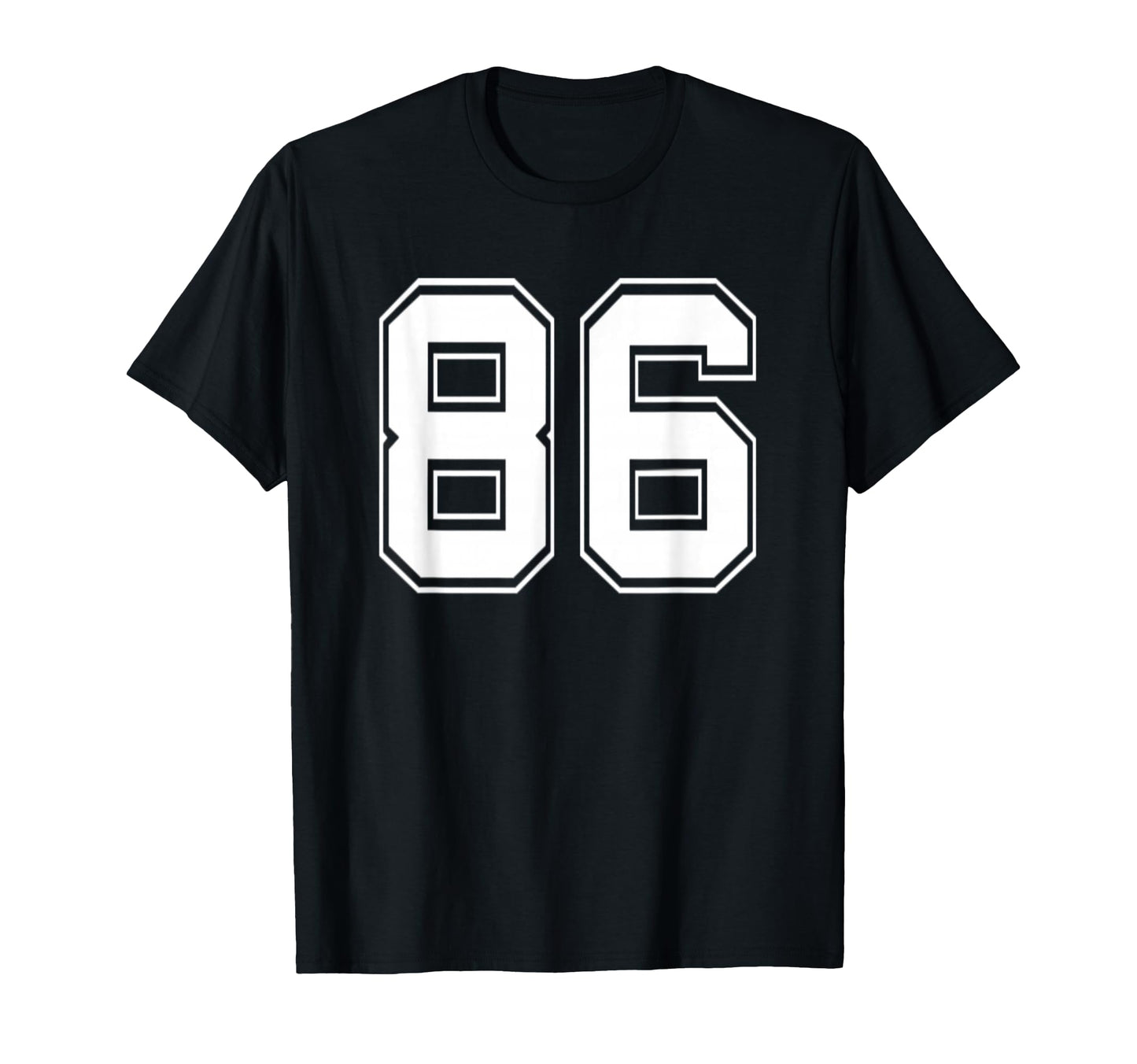 Number 86 Baseball Football Soccer Birthday T-Shirt - Unique Graphic Unisex - T-Shirt, Sweatshirt, Hoodie
