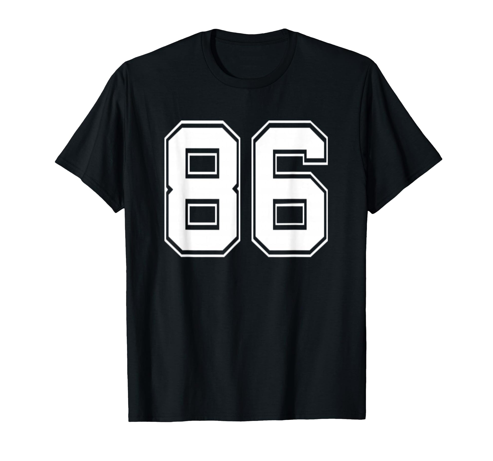 Number 86 Baseball Football Soccer Birthday T-Shirt - Unique Graphic Unisex - T-Shirt, Sweatshirt, Hoodie