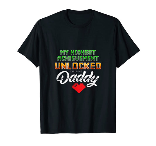 Achievement Unlocked Daddy Gift T-Shirt - Minimalist Print for Adults - T-Shirt, Sweatshirt, Hoodie