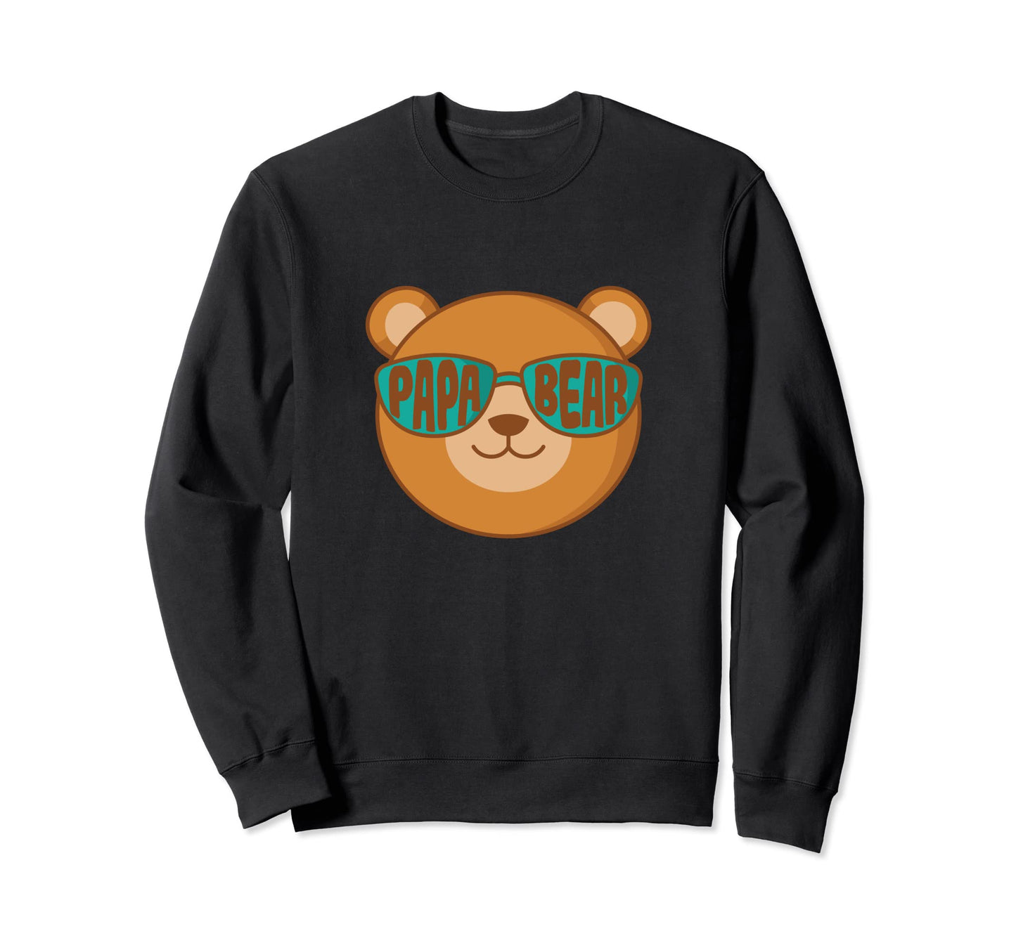 Papa Bear Fathers Day Bear Glasses Sweatshirt - Novelty Apparel Unisex - T-Shirt, Sweatshirt, Hoodie