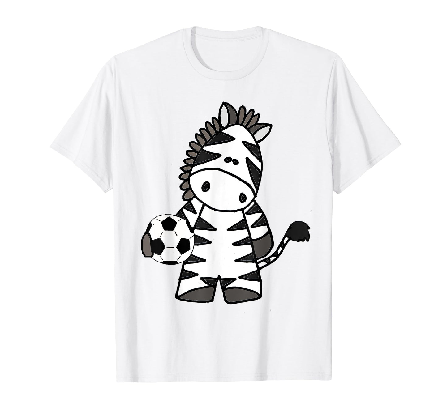 Smileteesanim Funny Zebra Playing Soccer T-Shirt - Custom Art Print Unisex - T-Shirt, Sweatshirt, Hoodie