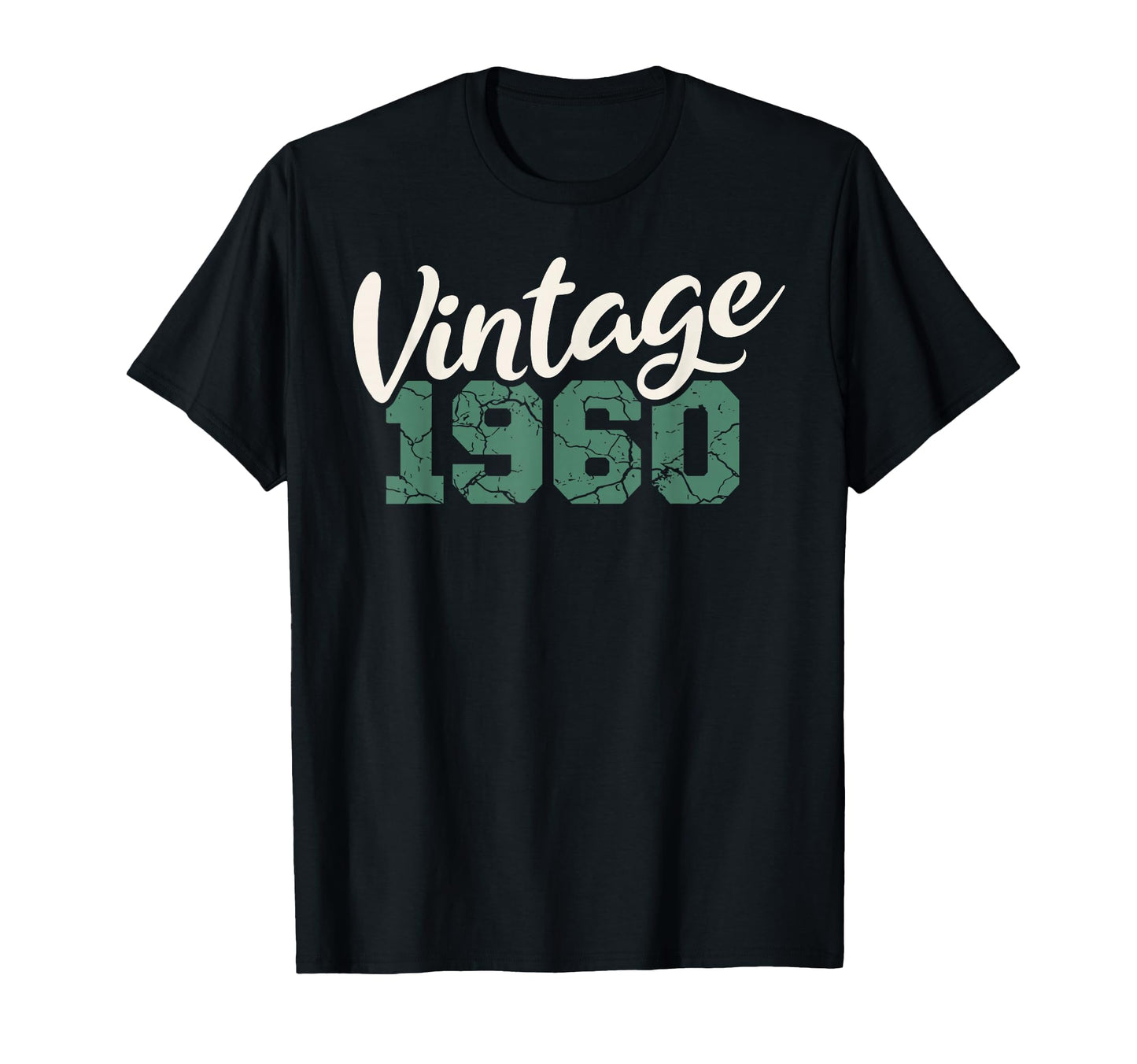 1960 Birthday Distressed T-Shirt - Custom Art Print Men Women - T-Shirt, Sweatshirt, Hoodie