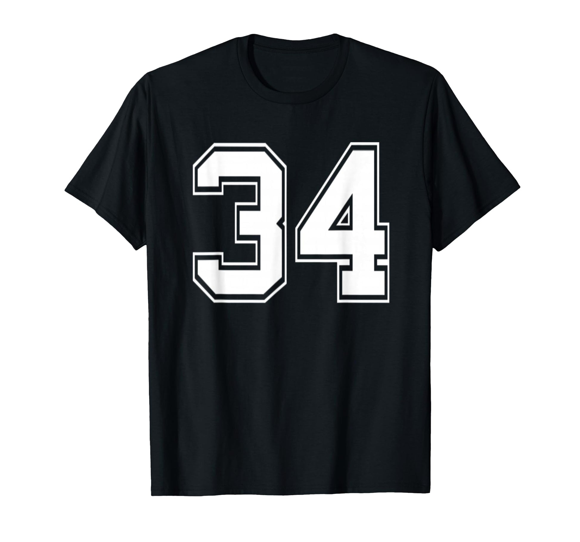 Number 34 Baseball Football Soccer T-Shirt - Minimalist Print Men Women - T-Shirt, Sweatshirt, Hoodie