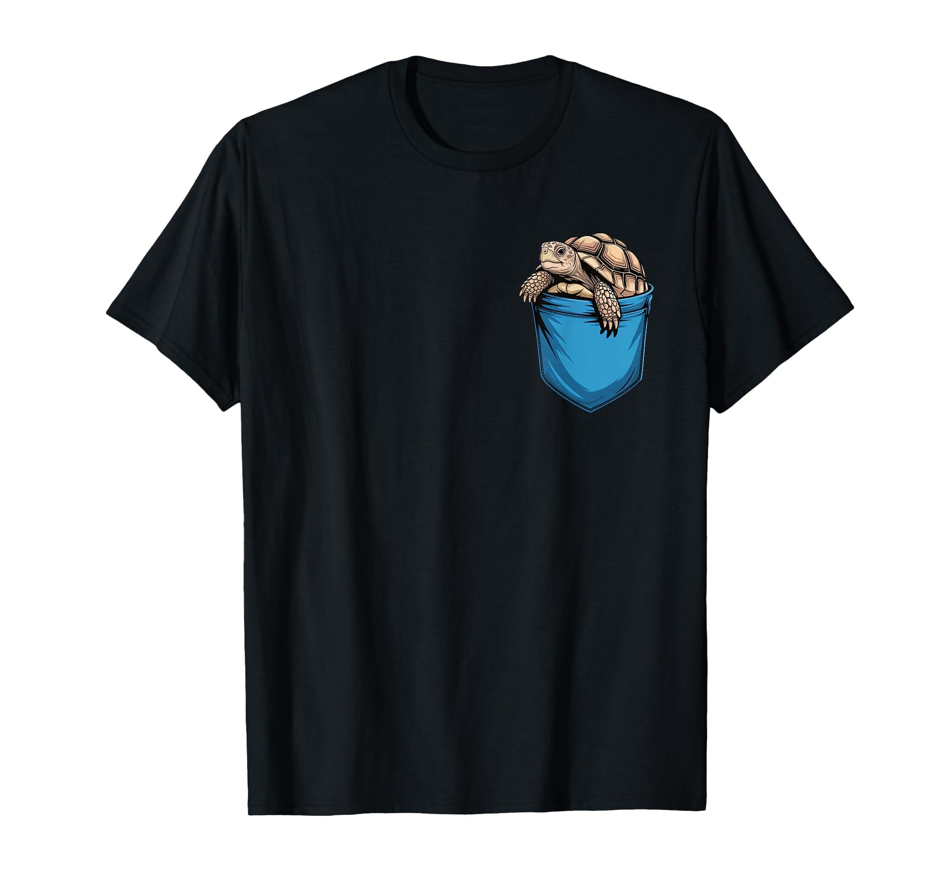 Funny Sulcata Tortoise Pocket Tort T-Shirt - Casual Everyday Wear Unisex - T-Shirt, Sweatshirt, Hoodie