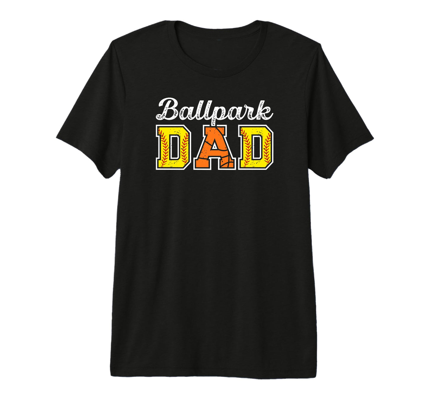 Mens Ballpark Dad Softball T-Shirt - Aesthetic Graphic for Adults - T-Shirt, Sweatshirt, Hoodie