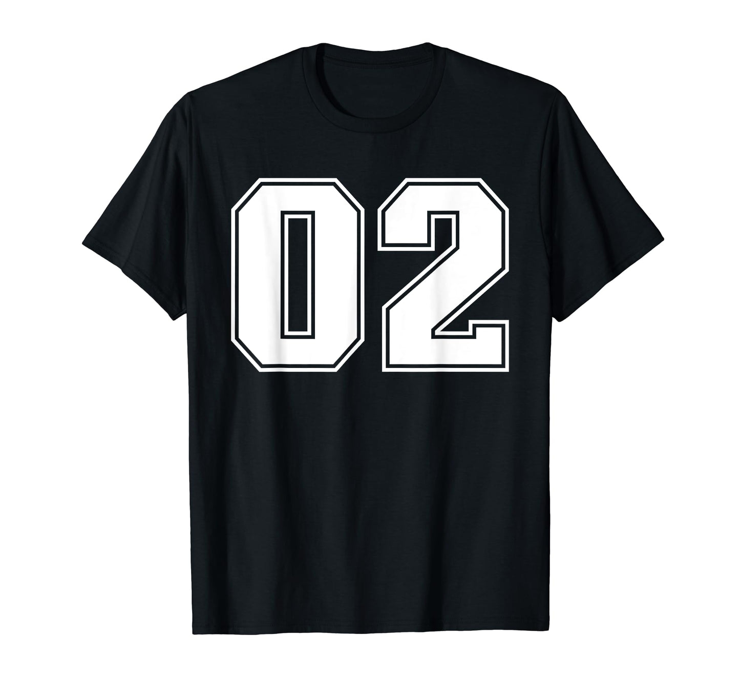 02 Jersey Number Baseball Football T-Shirt - Casual Everyday Wear Unisex - T-Shirt, Sweatshirt, Hoodie