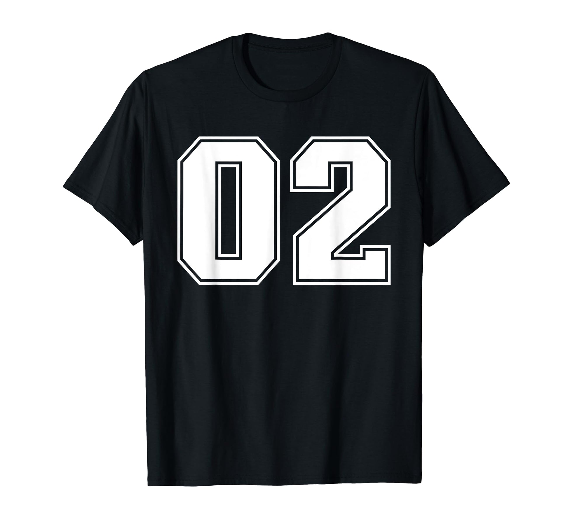 02 Jersey Number Baseball Football T-Shirt - Casual Everyday Wear Unisex - T-Shirt, Sweatshirt, Hoodie