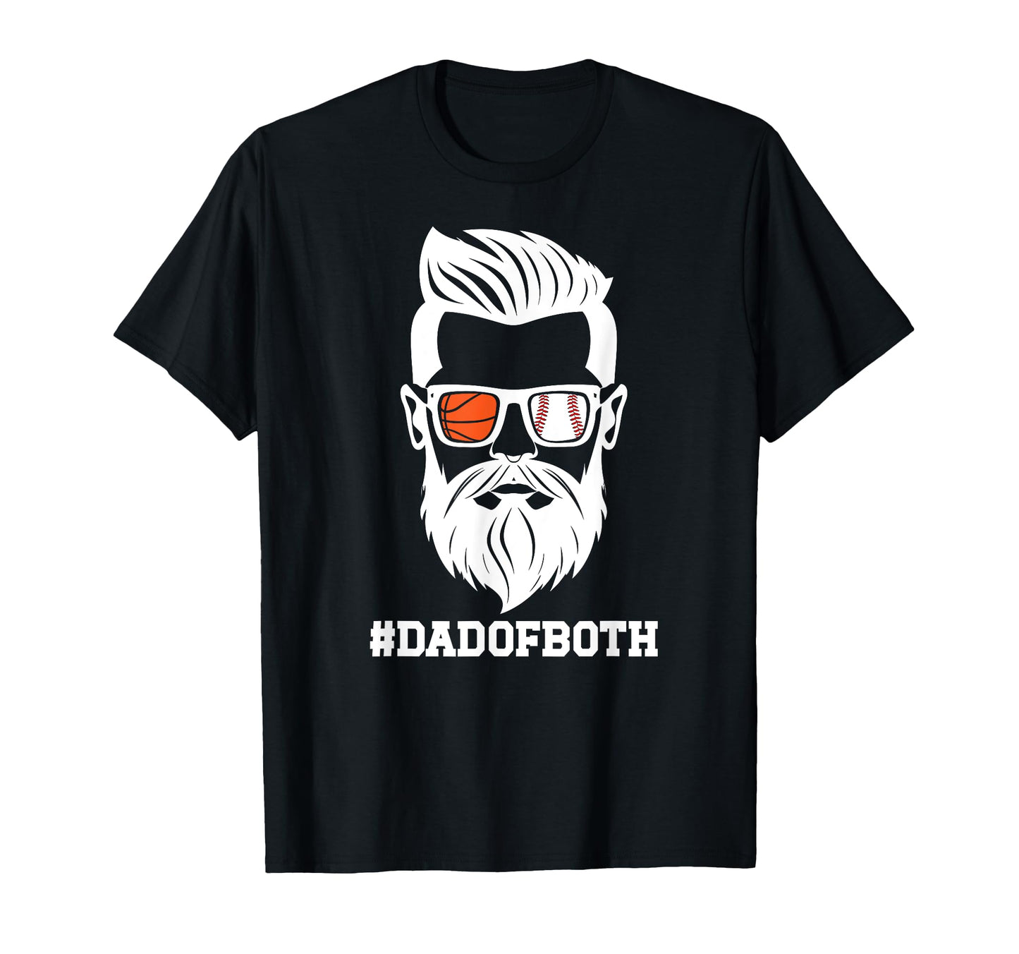 Dad Both Baseball Basketball Dad Ballers T-Shirt - Graphic Print for Adults - T-Shirt, Sweatshirt, Hoodie