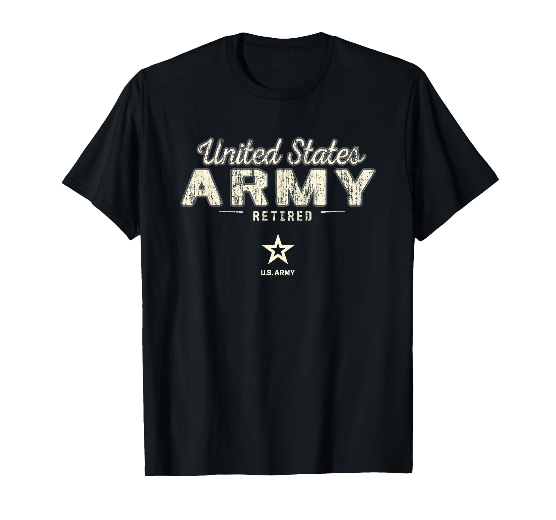 United States Army Military Retired Black T-Shirt - Graphic Print Men Women - T-Shirt, Sweatshirt, Hoodie