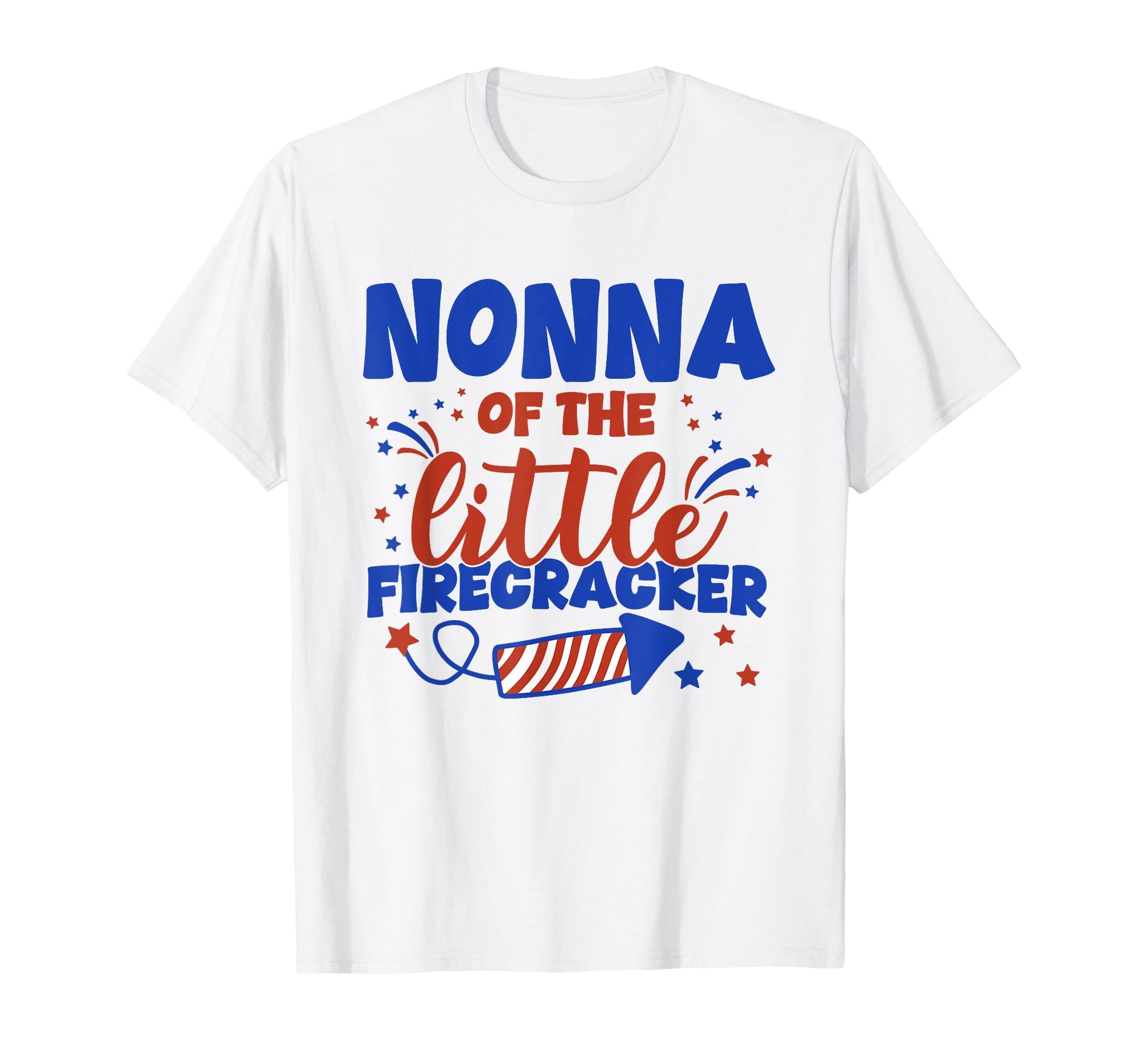 Nonna Little Firecracker Fourth July T-Shirt - Minimalist Print Unisex - T-Shirt, Sweatshirt, Hoodie