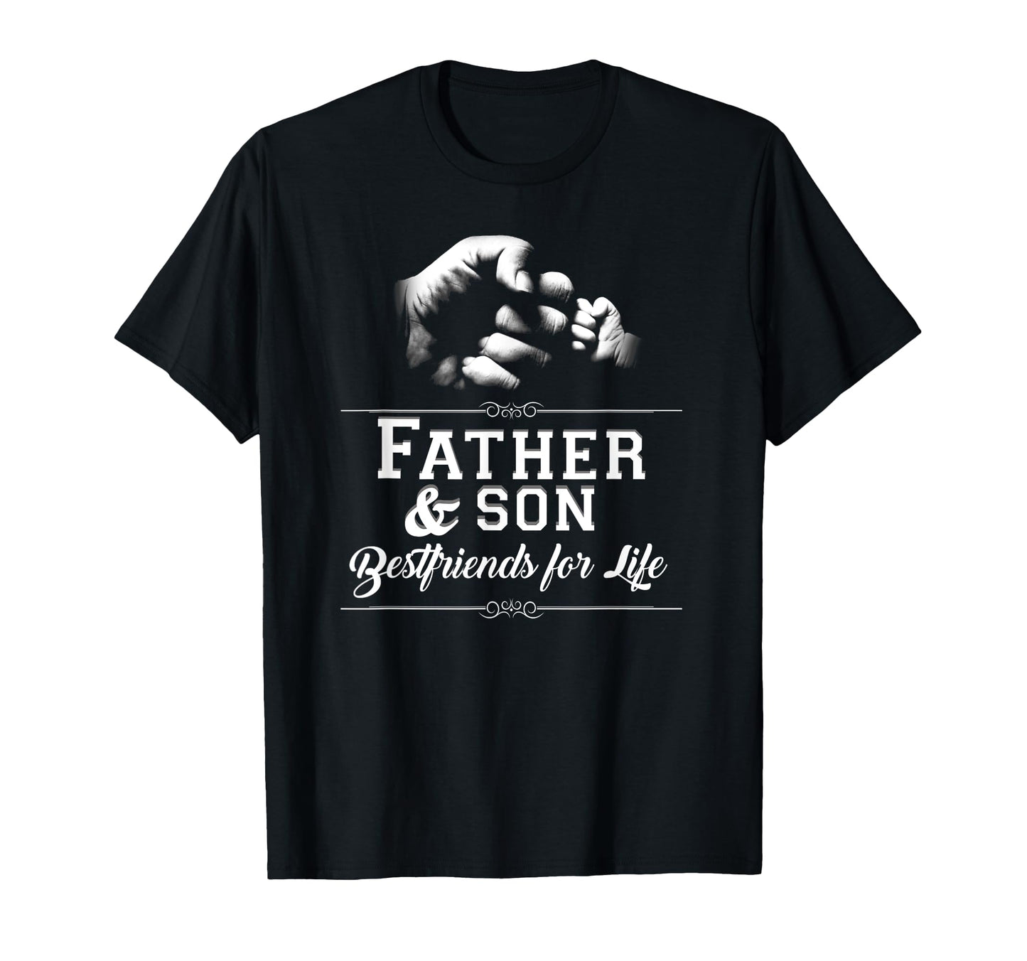 Father Son Friends Fist Bump Dad Fathers T-Shirt - Minimalist Print Unisex - T-Shirt, Sweatshirt, Hoodie